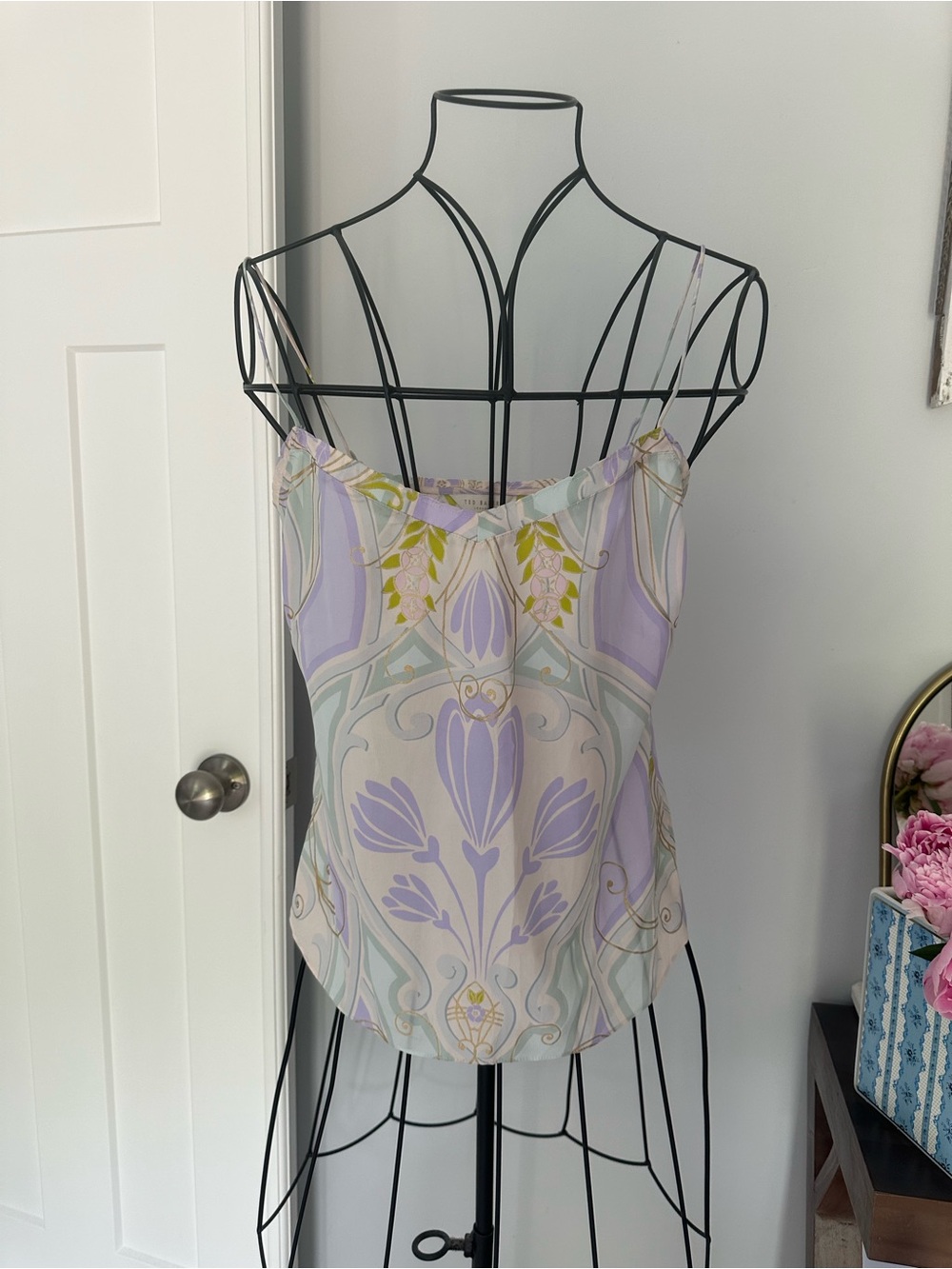 Ted Baker Lavender Floral-Print Silk Cami